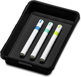 Madesmart 5 Piece Carbon Classic Large Interlocking Bin Pack Soft Grip Lining