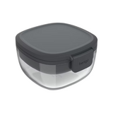 Bentgo All-In-One Glass Salad Container To Go Dressing Lunch Box Set Dark Grey