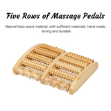 LARGE Wooden Foot Pain Massager 5 Roller Care Reflexology Relax Stress Relief