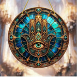 Mystical Wiccan Amulet Acrylic Suncatcher Hanging Home Decor Sun Catcher 20cm