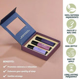 Set of 3 Folkessence Best Sleep Gift Pack Roll-On Essential Oils Fragrance 10ml