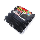 20PCE Floor Mats EVA Square Interlocking Durable High Density - 29cm Black