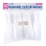 30PCE Cocktail Glasses Disposable Durable Leak Resistant Party Central 120ml