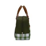 Lunch Bag Tote Insulated Cali Lunch Storage Container Olive Green Gingham