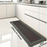 Super Absorbent Floor Mat Soft Quick-Drying Non-Slip Rectangle Grey 40x1.20cm