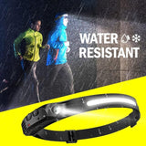 Waterproof COB Headlamp Night Buddy LED Motion Sensor HeadTorch USB Headlight
