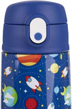 Oasis Double Wall Insulated Kids 400ml Drink Bottle Stainless Steel -Outer Space