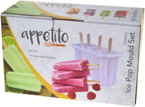 Appetito Classic Ice Pop Mould Set Of 4 Iceblock Icy Pop Pole Maker Cream