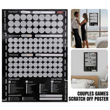 100 Scratch off Date Night Ideas Couples Games Bedroom Scratch off Poster Gift