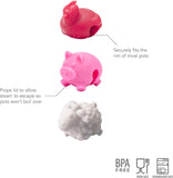Tovolo 3 Pieces Pan Pot Lid Lifters Holders Spill Proof Farm Animals Kitchen