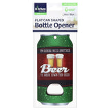 1PK Bottle Opener Magnetic Flat Can Shaped Beer Opener 6x12cm Assorted