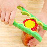 Jar Opener, 4 IN 1 Multi Kitchen Tool for Ketchup Bottle, Beer etc, Rubber Jar Opener Easy to Use