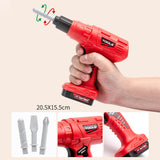 DRSM 69 Piece Kids Pretend Play Tool Set With Electric Drill