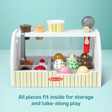 Melissa & Doug Scoop & Serve Ice Cream Counter Pretend Set 28pc Multi-Coloured