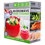 Microwave Steamer 2 Tier Double Layer for Cooking Meals Vegetables Kitchen