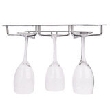 Bartender Triple Glass Stemware Rack Chrome 28 cm