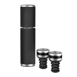 Bartender Sure-Seal Wine Saver Set Black