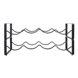 Bartender 2-Tier 8 Bottle Stackable Wine Rack Black