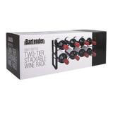 Bartender 2-Tier 8 Bottle Stackable Wine Rack Black