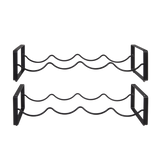 Bartender 2-Tier 8 Bottle Stackable Wine Rack Black