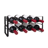 Bartender 2-Tier 8 Bottle Stackable Wine Rack Black