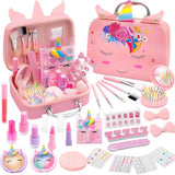 WININMETA Kids Nail Polish & Makeup Kit Washable Pink 3-12 Years