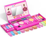 Non Toxic Girls Makeup Kit for Kids Washable Fashion Makeup Set Girls Play Cosmetics Set, Kids Makeup Kit for Girls Princess Real Washable Cosmetic 3+ Year Old Girl Birthday Gifts Pretend Play Toys