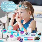 Caunedy Frozen Kids Makeup Set Washable Cosmetic Case