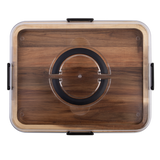 Alfresco Lane Acacia Wood Rectangular Grazing Platter With Lid 36 cm