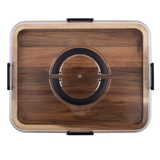 Alfresco Lane Acacia Wood Rectangular Grazing Platter With Lid 36 cm