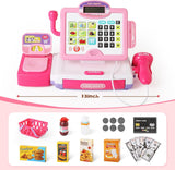 BAODLON Pretend Play Calculator Cash Register Toy Grocery Store Theme