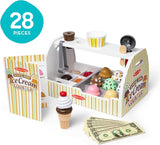 Melissa & Doug Scoop & Serve Ice Cream Counter Pretend Set 28pc Multi-Coloured