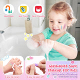 Skirfy 62-Piece Kids Washable Makeup Kit with Vanity Case