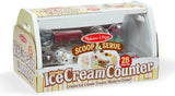 Melissa & Doug Scoop & Serve Ice Cream Counter Pretend Set 28pc Multi-Coloured