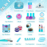 Caunedy Frozen Kids Makeup Set Washable Cosmetic Case