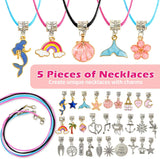 150 PCS Girls Toys Charm Bracelet Making Kit with Jewellery Box, Jewellery Making Kit with Beads Charms Bracelets & Necklace String, DIY Crafts