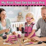KidBloom Kids Construction Tool Set Pretend Play Box with Drill