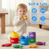 AmpEase Montessori 2-in-1 Cloth Fishing Game Ocean