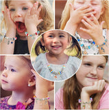 150 PCS Girls Toys Charm Bracelet Making Kit with Jewellery Box, Jewellery Making Kit with Beads Charms Bracelets & Necklace String, DIY Crafts