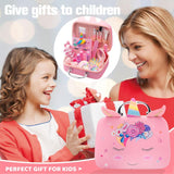 WININMETA Kids Nail Polish & Makeup Kit Washable Pink 3-12 Years
