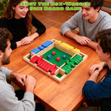 MOREXIMI Shut The Box 4 Player Wooden Dice Game 10023P04