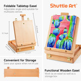 59 PCE Shuttle Art Acrylic Paint Set Professional Painting Supplies with Wood Tabletop Easel, 30 Colours Acrylic Pain