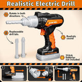 KidBloom 50-Piece Kids Construction Tool Set with Electric Drill Backpack