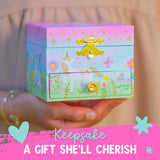 Musical Unicorn Jewellery Box for Girls - Kids Dancing Unicorn Music Box with Mirror, Unicorn Gifts for Little Girls, Jewellery Boxes, Childrens Birthday Gift, Ages 3-10