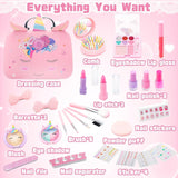WININMETA Kids Nail Polish & Makeup Kit Washable Pink 3-12 Years
