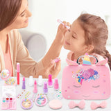 WININMETA Kids Nail Polish & Makeup Kit Washable Pink 3-12 Years