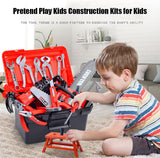 DRSM 69 Piece Kids Pretend Play Tool Set With Electric Drill
