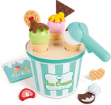 Hape Scoop & Serve Ice Cream Set Wooden Pretend Play