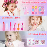 Skirfy 62-Piece Kids Washable Makeup Kit with Vanity Case