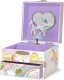 Musical Unicorn Jewellery Box for Girls - Kids Dancing Unicorn Music Box with Mirror, Unicorn Gifts for Little Girls, Jewellery Boxes, Childrens Birthday Gift, Ages 3-10